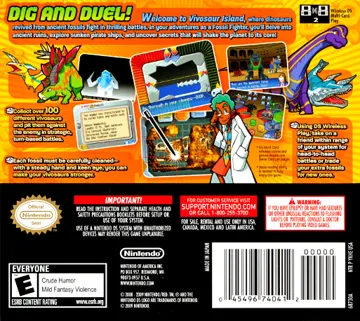 Fossil Fighters (USA) (Demo) (Kiosk) box cover back